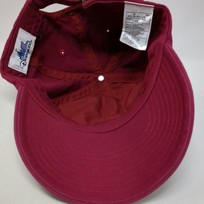 Disneyland Baseball Cap Red One Size Castle Shield Mickey Mouse Slideback Hat