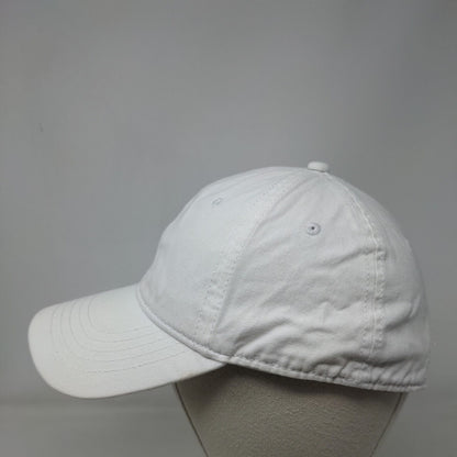 Unbranded Slideback Hat White OSFM Adjustable Vented Holes 6 Panel Blank