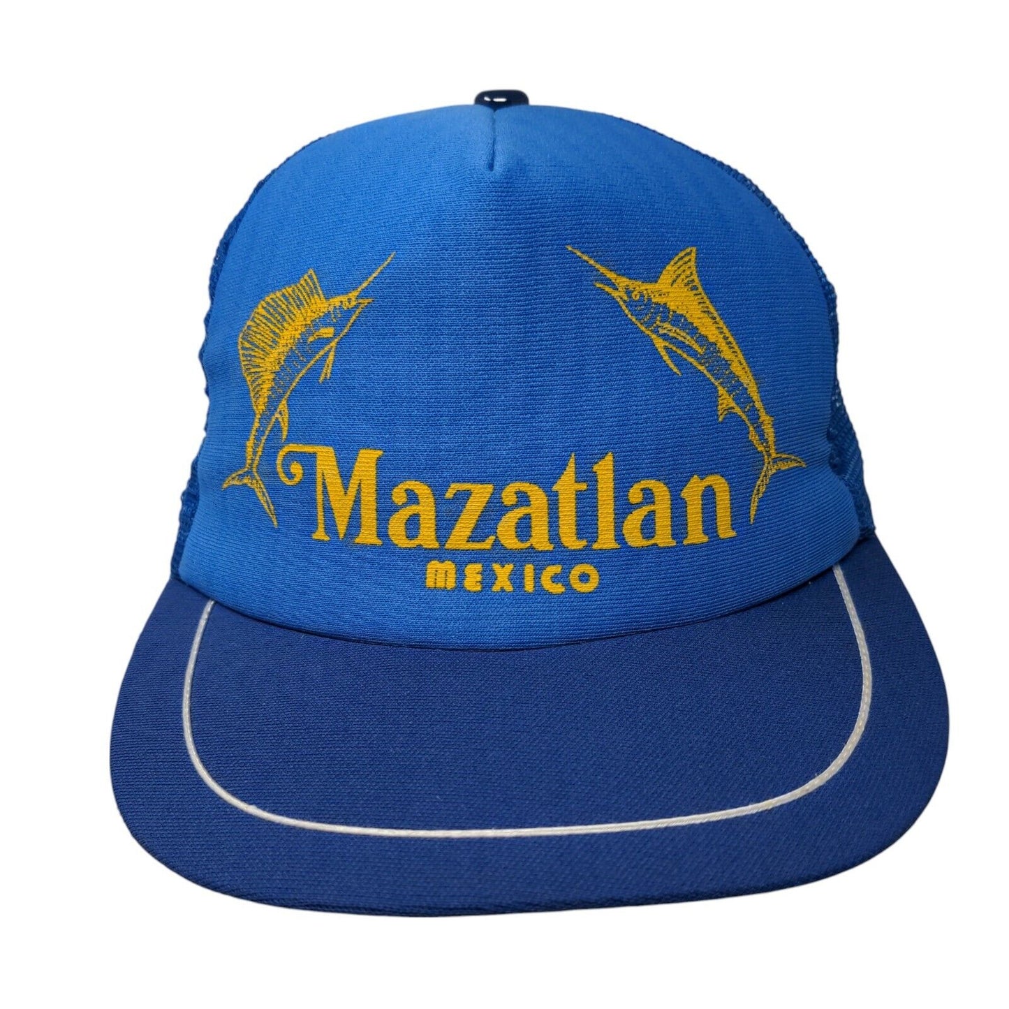 Mazatlan Mexico Snapback Trucker Hat Blue Adjustable Mesh Back 6 Panel