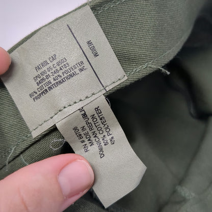 Propper International Army Cap Green M Patrol Hat Solid Cotton Poly Blend Fitted