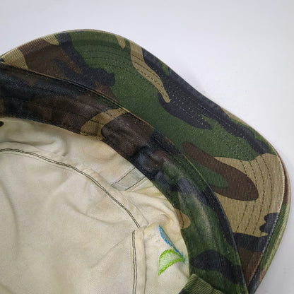 District Threads Army Cap Green One Size Camo Snowbird Ski Resort Distressed Hat