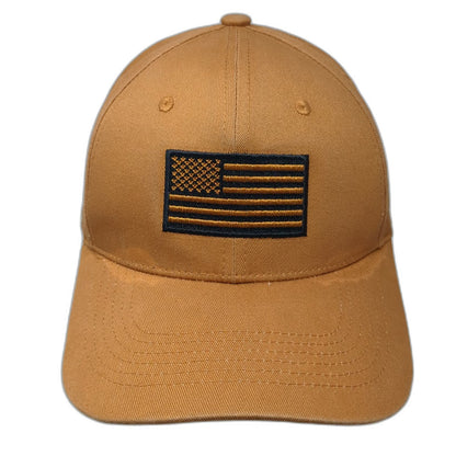 Ford Built Tough Brown Baseball Cap One Size American Flag Strapback Idaho Hat