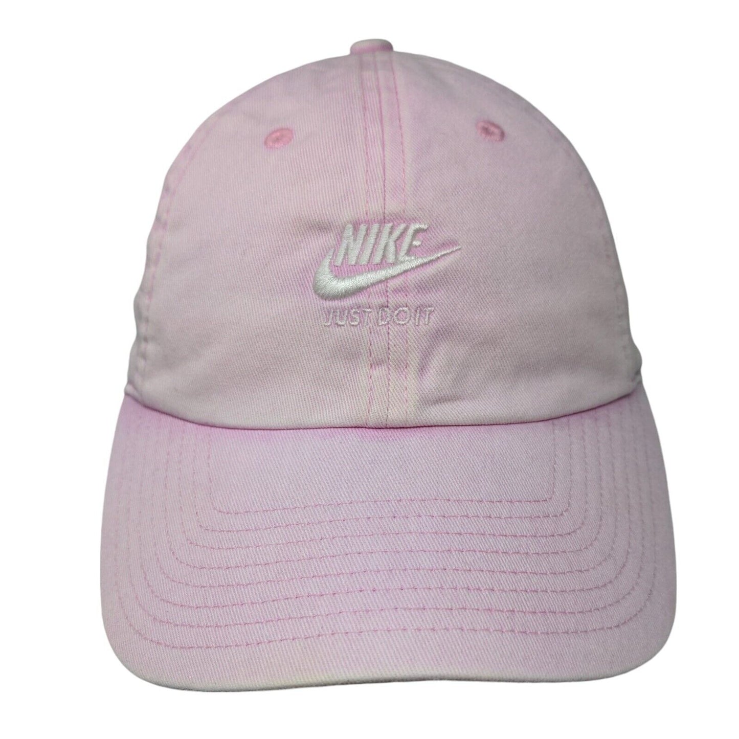 Nike Slideback Hat Pink One Size Adjustable Embroidered Swoosh Logo 6 Panel