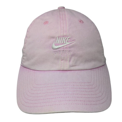 Nike Slideback Hat Pink One Size Adjustable Embroidered Swoosh Logo 6 Panel