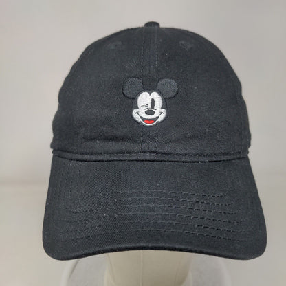 Disney Mickey Mouse Slideback Hat Black One Size Embroidered Adjustable