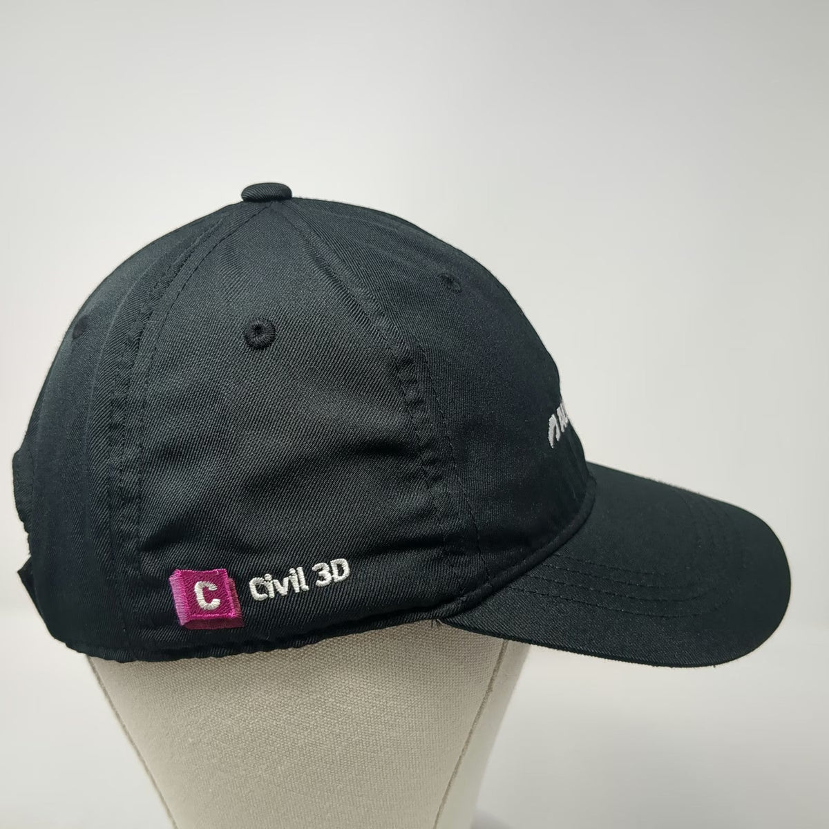 Port Authority Autodesk Civil 3D Baseball Cap Black One Size Strapback Hat Logo
