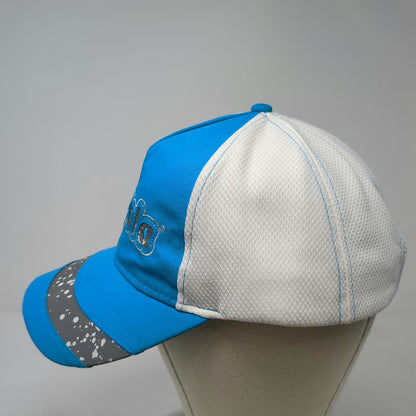Crayola 5 Panel Hat Blue White Gray One Size Mesh Back Paint Splatter Brim