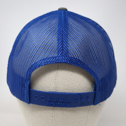 Richardson Trucker Hat Gray Blue One Size Assisting Hands Home Care Mesh Back