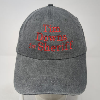 Tim Downs For Sheriff Slideback Baseball Cap Gray OS Adjustable Embroidered