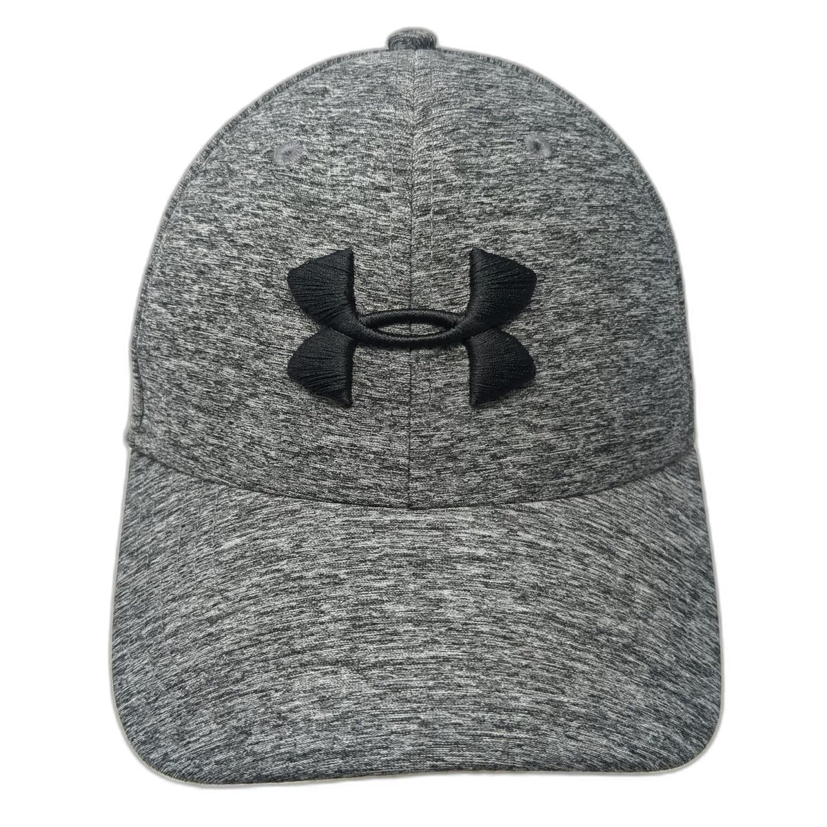 Under Armour Baseball Cap Gray L Heathered Stretch Fit Athletic Logo Golf Hat