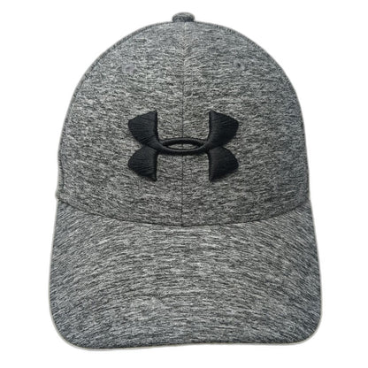 Under Armour Baseball Cap Gray L Heathered Stretch Fit Athletic Logo Golf Hat