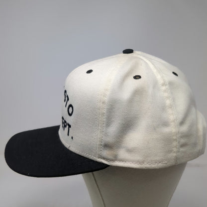 New Era Snapback White L Modesto Fire Dept Pro Model Station Hat Vintage