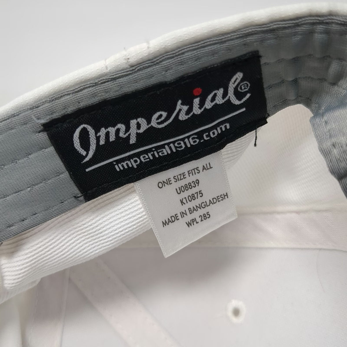 Imperial Baseball Cap White One Size AJGA Shield Logo Golf Strapback Patch Hat