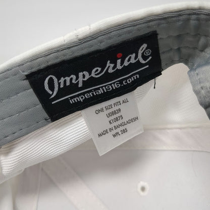 Imperial Baseball Cap White One Size AJGA Shield Logo Golf Strapback Patch Hat