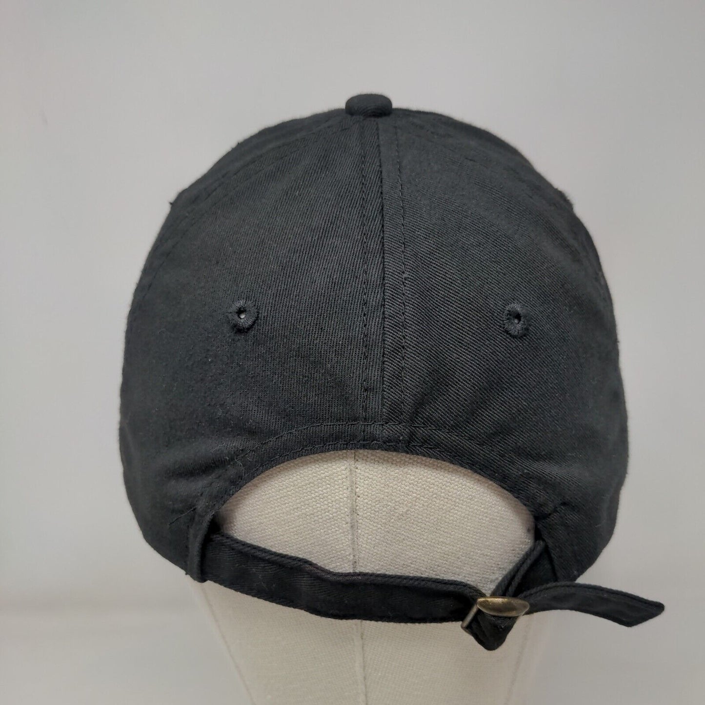 CSC Slideback Hat Black One Size Adjustable Embroidered Vented Holes 6 Panel