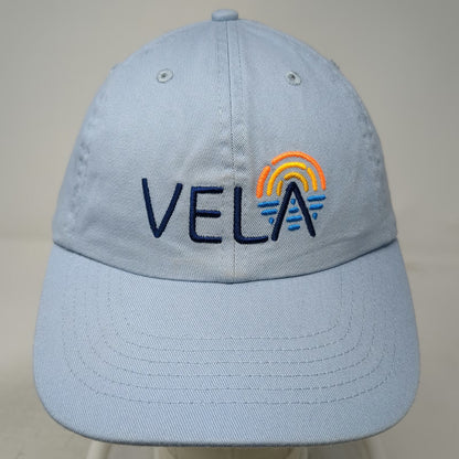 Vela Sun Water Logo Blue One Size Baseball Cap Hat Adjustable Slideback Cotton