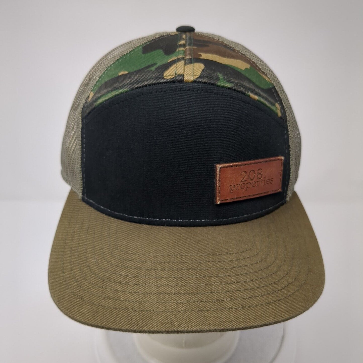 208 Properties Patch Snapback Trucker Hat Multi One Size Mesh Back