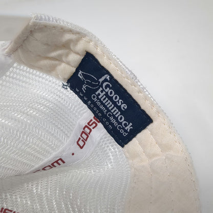 Goose Hummock Trucker Hat Blue Red One Size Striped Bass Cape Cod Snapback