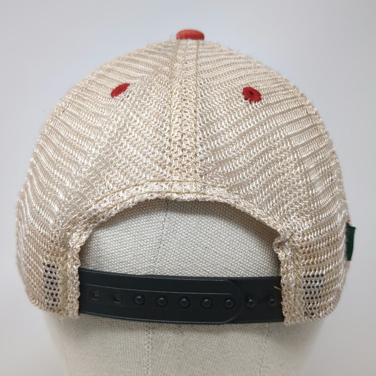 Legacy Trucker Hat Black Red Beige One Size North End Pizza Mesh Snapback Patch