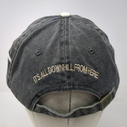 Decky Baseball Cap Gray One Size Side Zipper Pocket Hilltop Station Hat Strap