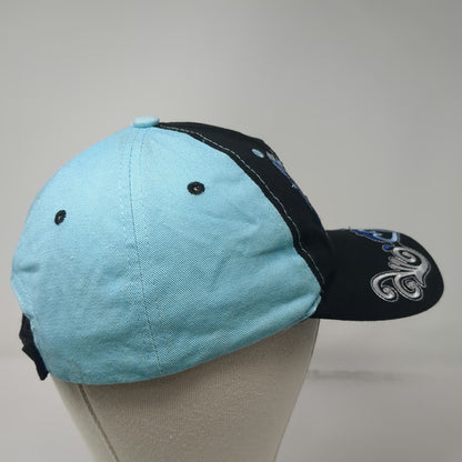 Lethal Angel Baseball Cap Black Blue One Size Winged Pistols Rhinestones Hat