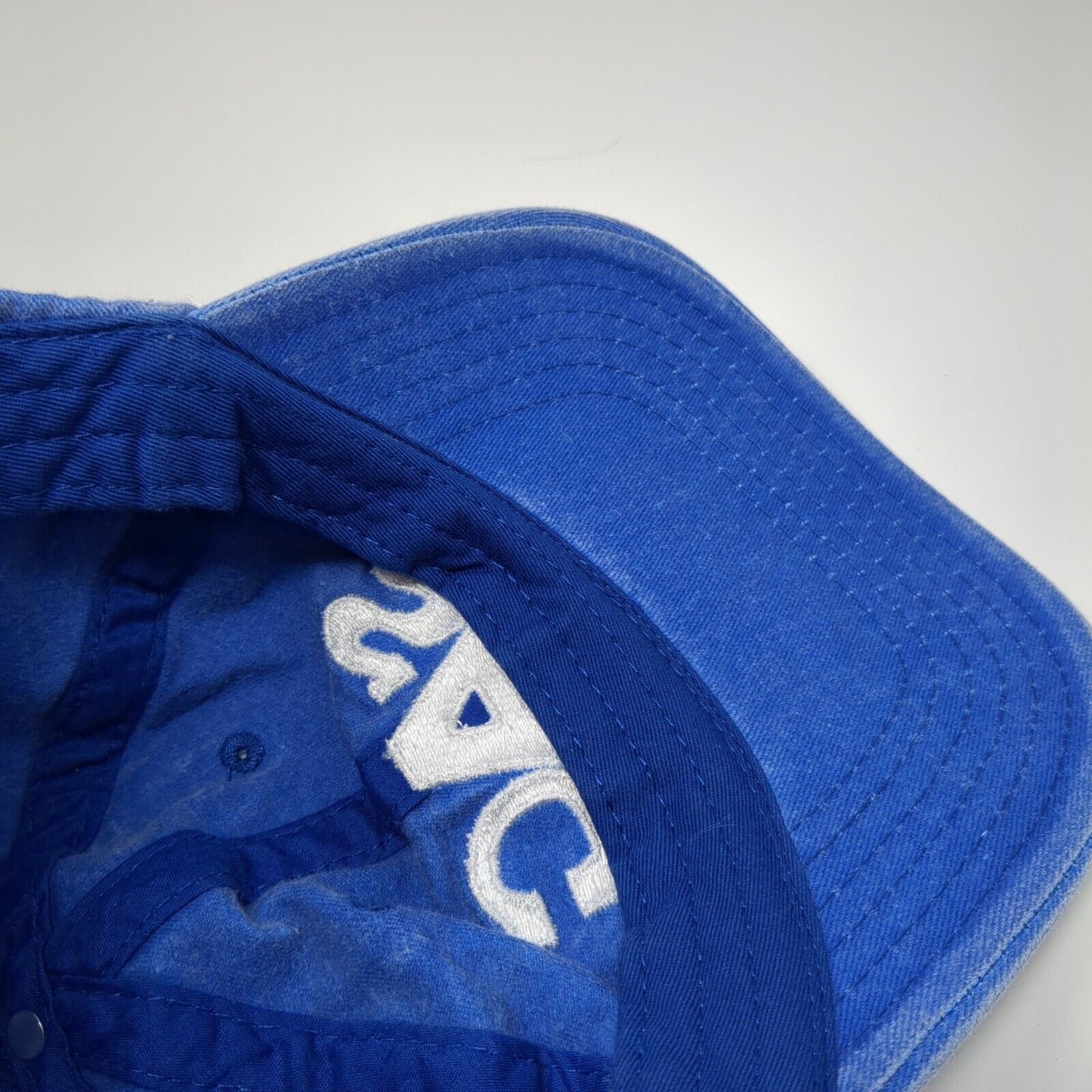 SAC Strapback Hat Blue One Size Adjustable Embroidered Solid Hit Wear