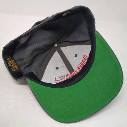 Yupoong Snapback Hat Gray One Size Breckenridge MyLife Logo Green Underbrim Wool