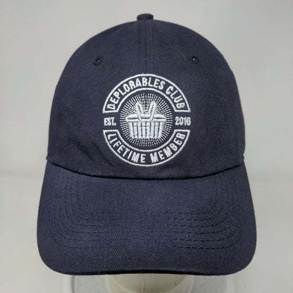 Deplorables Club Lifetime Member Slideback Hat Blue One Size Embroidered