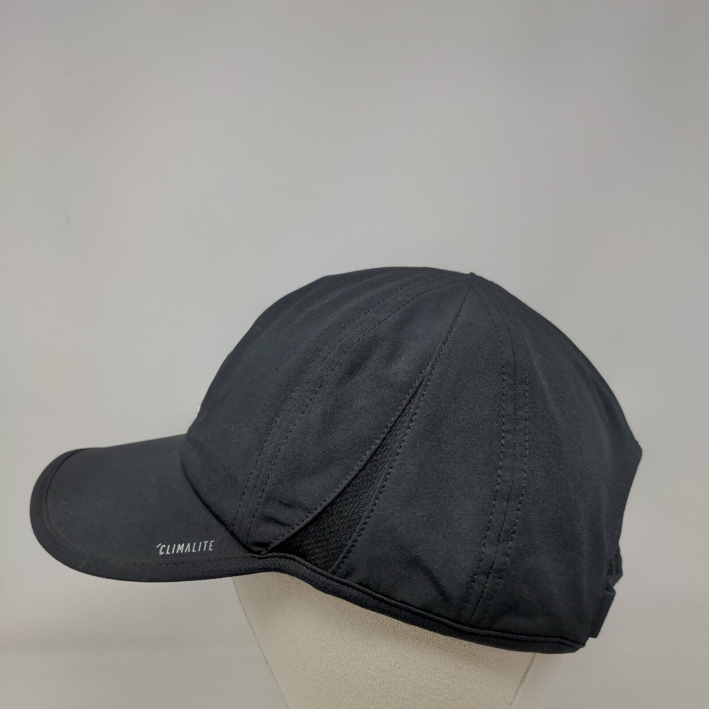 Adidas 3 Stripes Climalite Strapback Hat Black One Size Adjustable