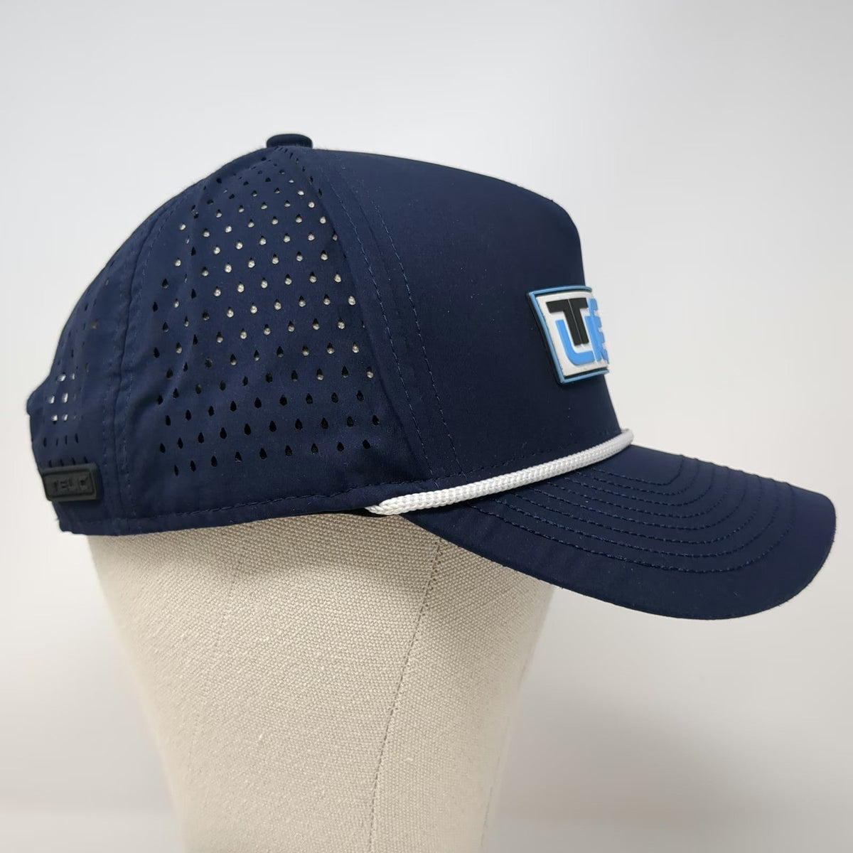 Telic Trucker Hat Blue One Size Boise Footwear Perforated Rope Snapback Patch