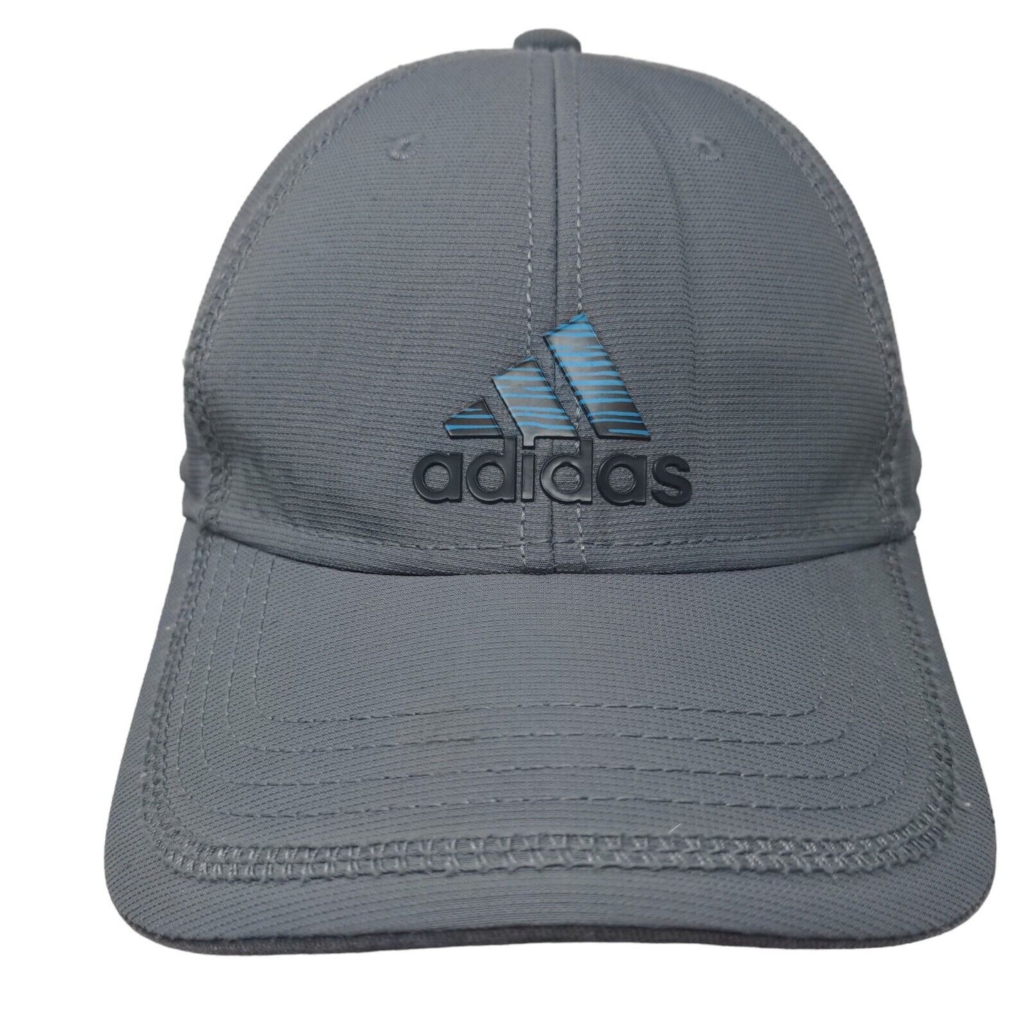 Adidas Strapback Hat Gray One Size 3-Stripes Logo Adjustable