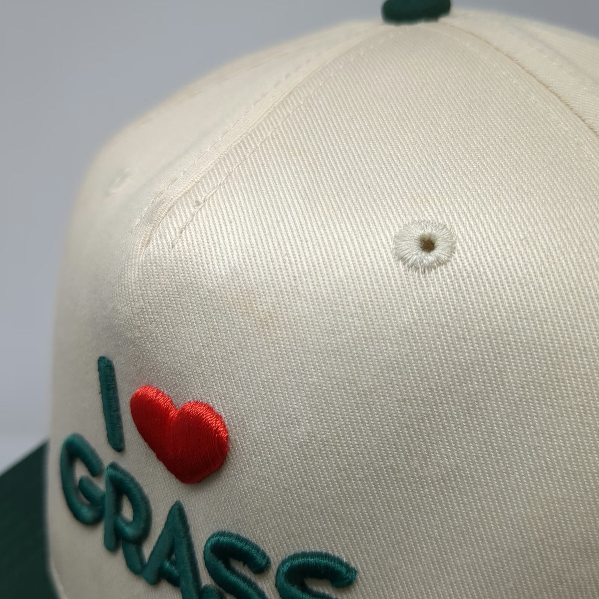 Otto 5 Panel Beige Green One Size I Heart Grass Prime Time Snapback Hat Patch