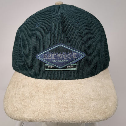 Cotton On 5 Panel Hat Green One Size Corduroy Suede Brim California Redwood