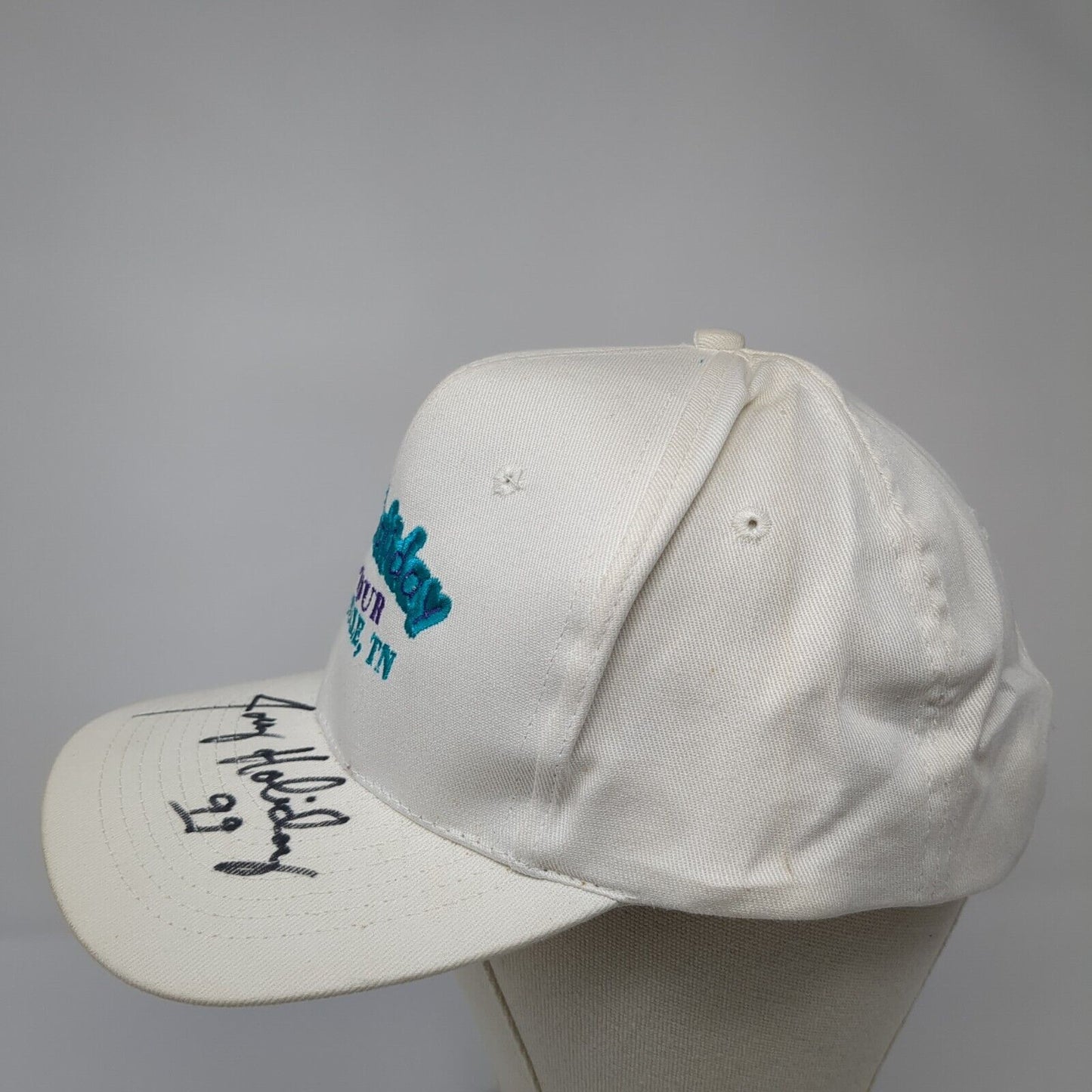 Joey Holiday 1999 Tour Nashville TN Snapback Hat White OS Adjustable Autographed