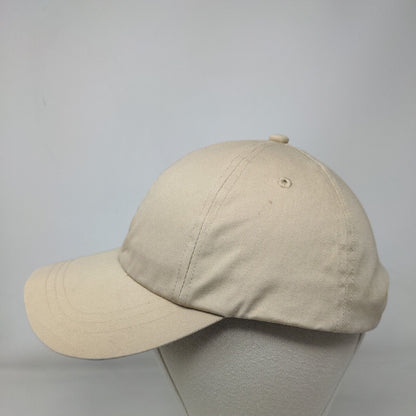 Unbranded Slideback Hat Solid Tan One Size Adjustable Blank 6 Panel