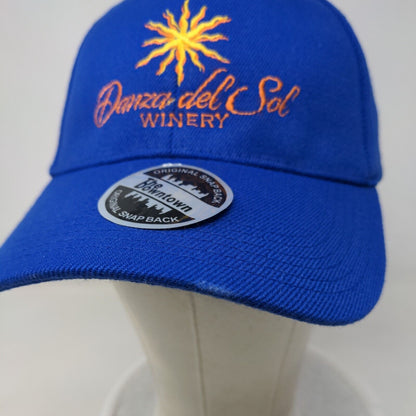 Danza del Sol Winery Fitted Hat Blue One Size Embroidered The Downtown