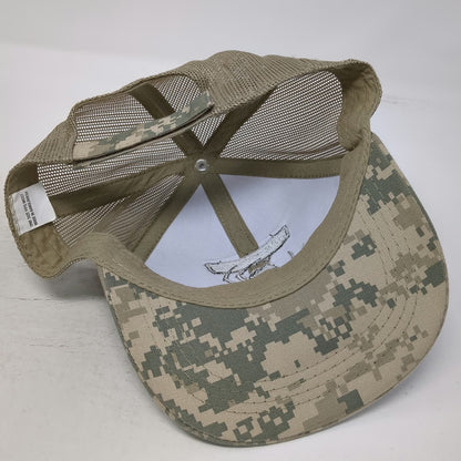 SpiderWire Baseball Cap Beige One Size Digital Camo Mesh Back Strapback Hat