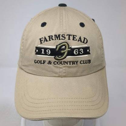 Imperial Farmstead Golf Country Club Baseball Cap Beige One Size Hat Strapback