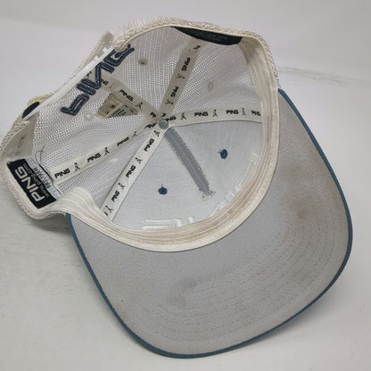 Ping Trucker Hat Blue White One Size Snapback Mesh Back Golf 110 Flexfit Tech