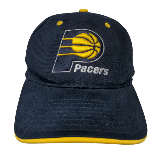 Twins Enterprise Men's Strapback Hat Blue Yellow Size OSFA Indiana Pacers Logo