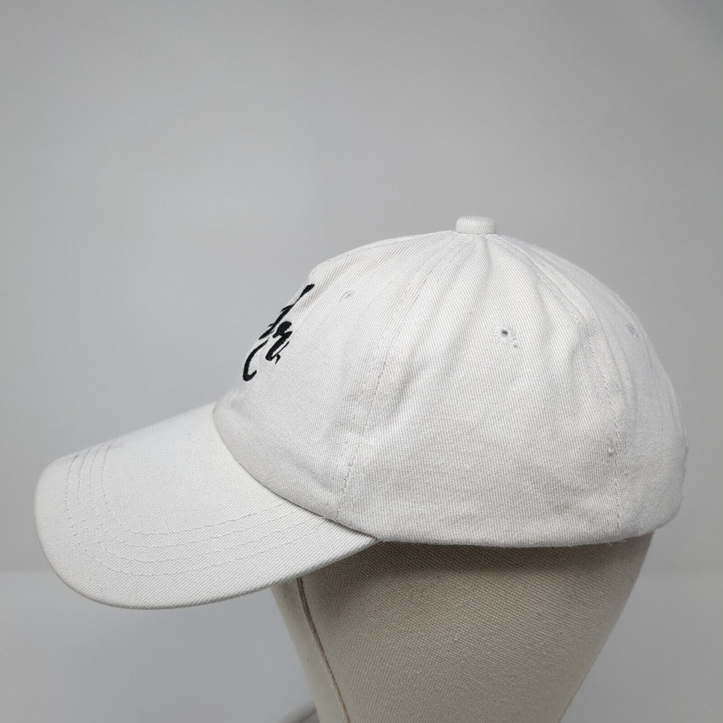 Mr. Slideback Hat White One Size Adjustable Embroidered 6 Panel Outdoor