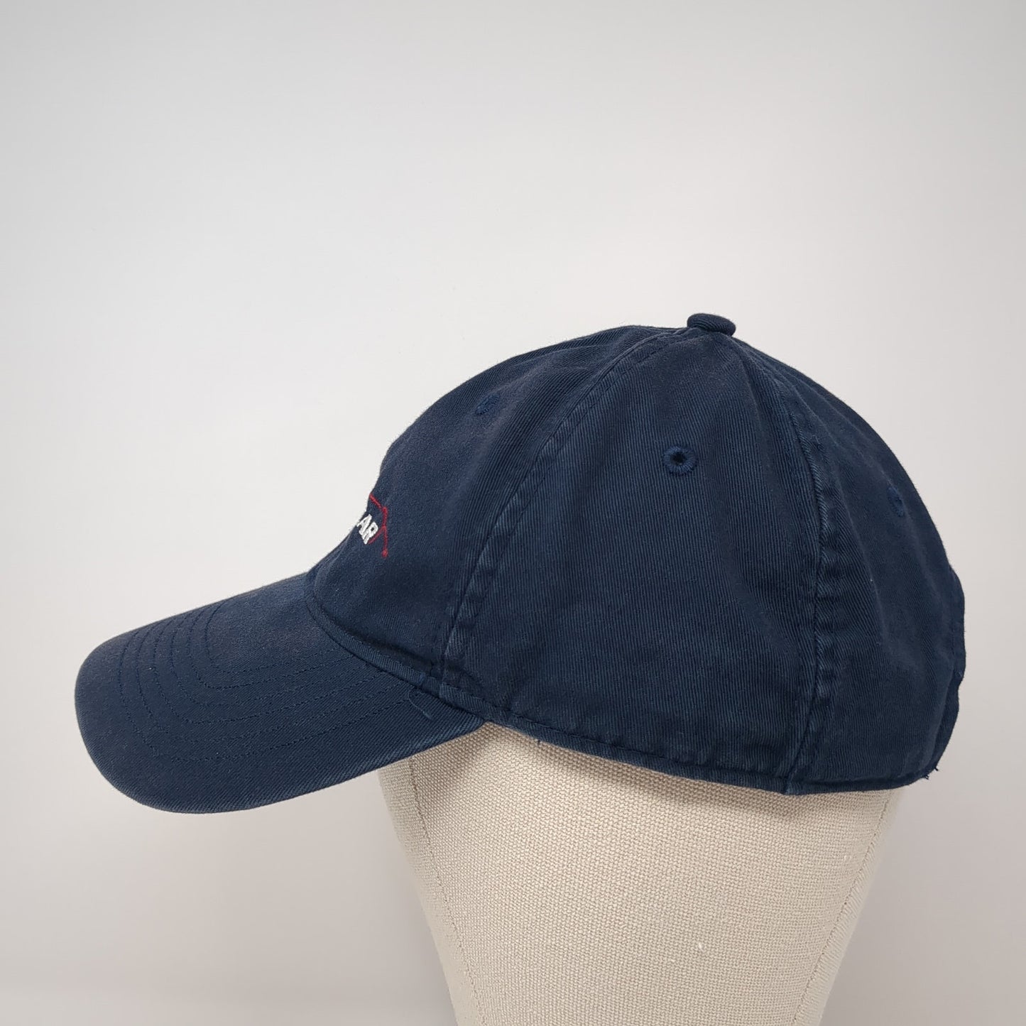 JR Race Car Strapback Hat Blue One Size Adjustable Embroidered 6 Panel