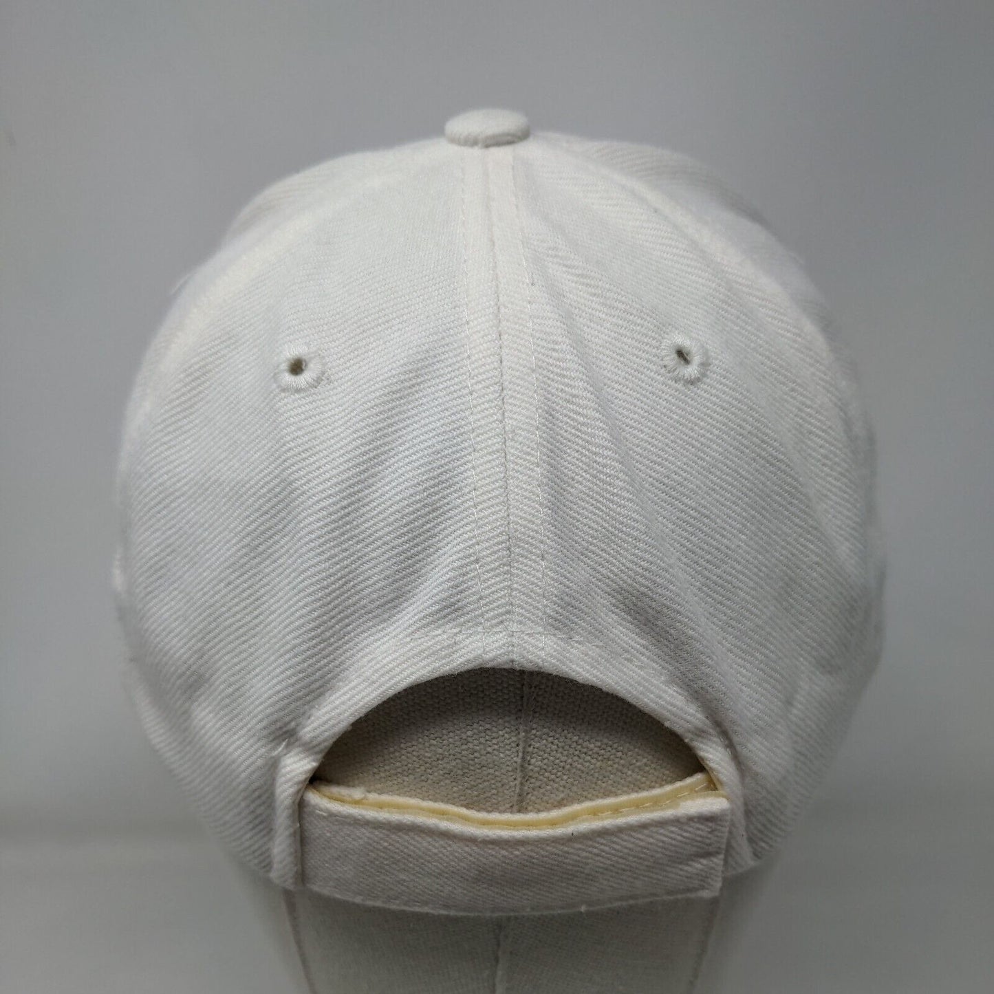 Miami Strapback Hat Cream OSFA Adjustable Embroidered Vent Holes