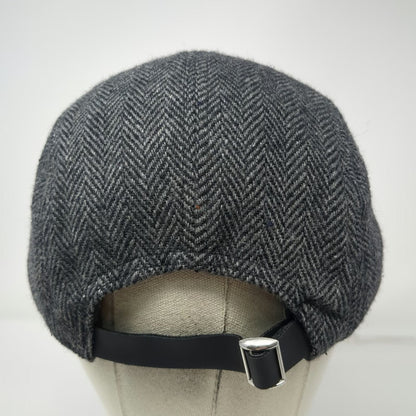 Storied Hats 5 Panel Gray XL Herringbone Recycled Wool Slideback Hat Strap