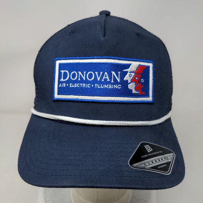 Donovan Air Electric Plumbing Mesh Back Rope Trucker Hat Blue One Size