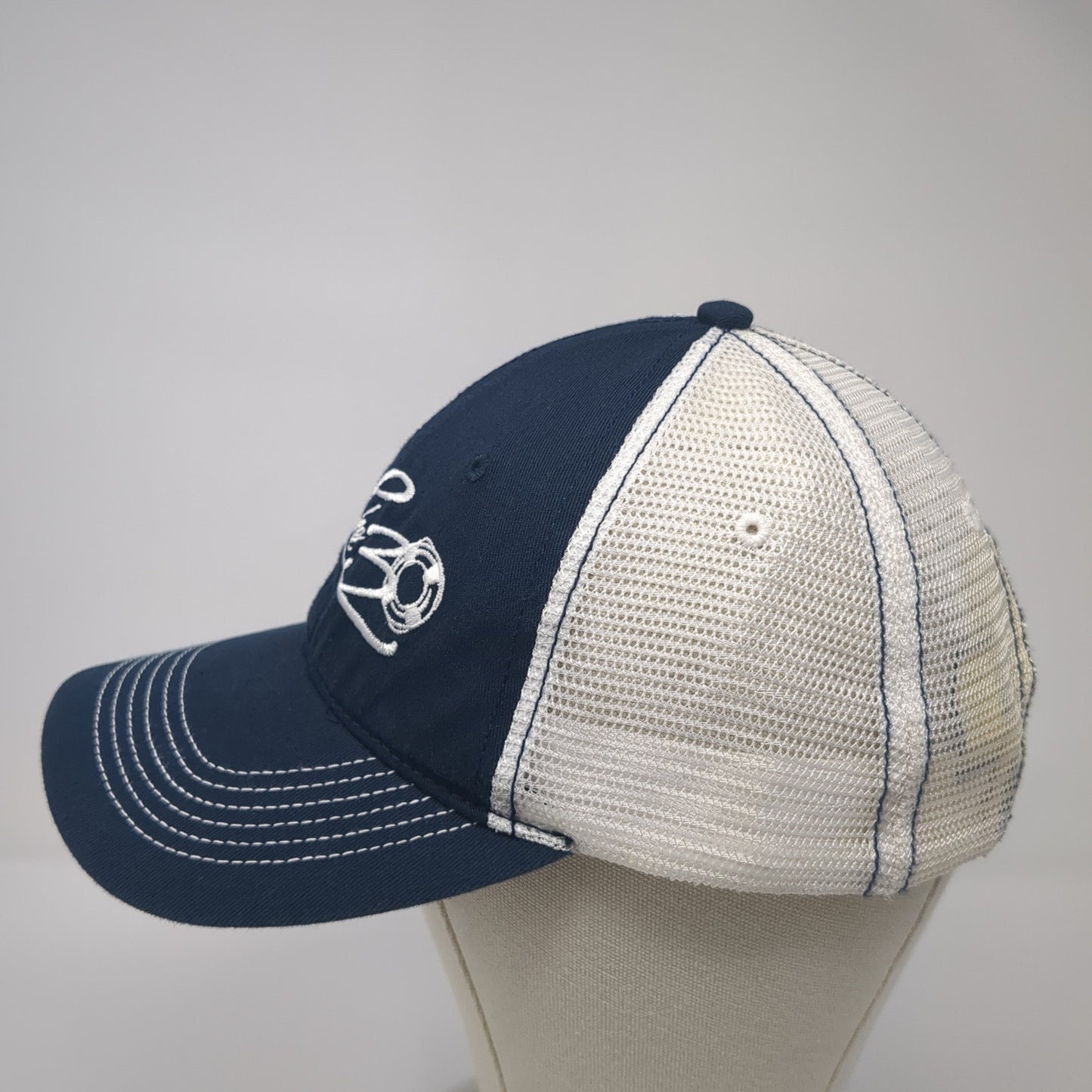 Lake 30 Strapback Trucker Hat Blue One Size Mesh Back Outdoor District