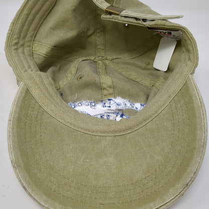 Anvil Baseball Cap Beige One Size Lake is good Fish Embroidery Cotton Hat Strap