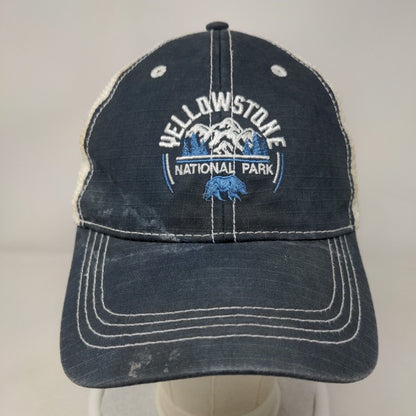 Yellowstone National Park Snapback Mesh Back Trucker Hat Blue One Size