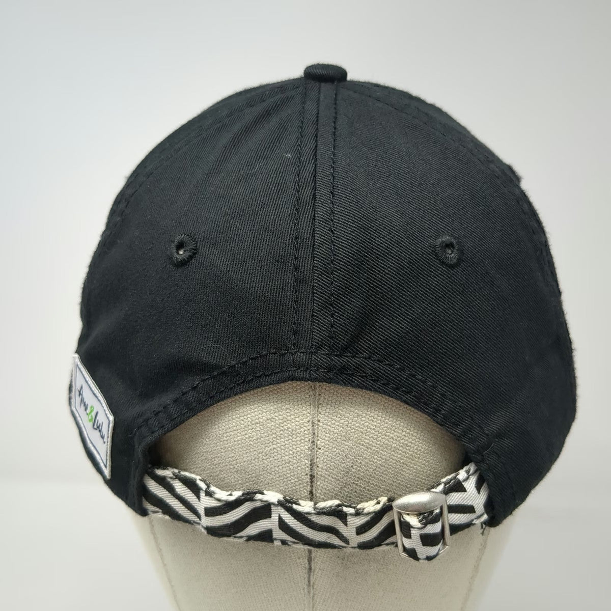 Ame & Lulu Geiger Baseball Cap Black One Size Chevron Underbrim Strapback Hat