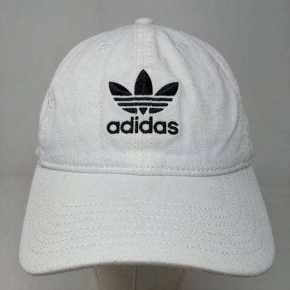 Adidas Men's Slideback Hat White OSFA Embroidered Trefoil Logo Cotton